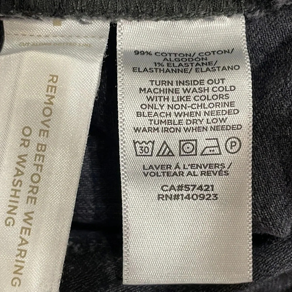 LOFT made and loved High Rise Frayed Cut Off Black Wash Denim Jean Shorts 30/10 - Picture 11 of 15